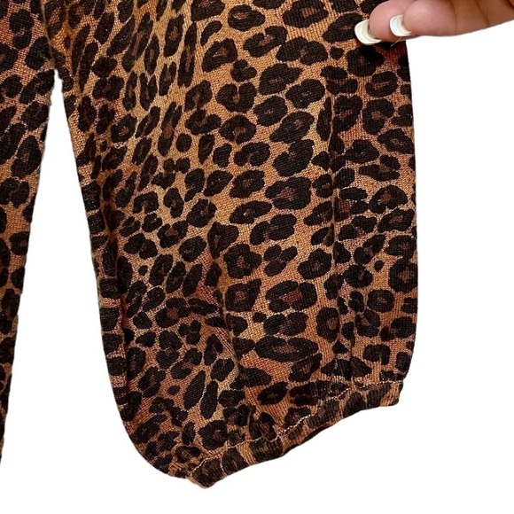 GEORGE Black & Tan Leopard Print Sweater Top Plus Size 16/18 - Picture 3 of 6